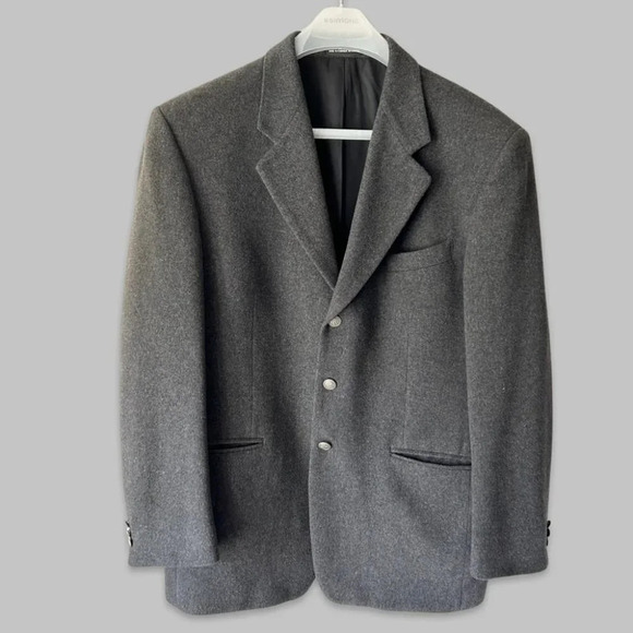 Boulevard Club Soft  Wool Cashmere Blend Blazer Made in Canada - Picture 1 of 14